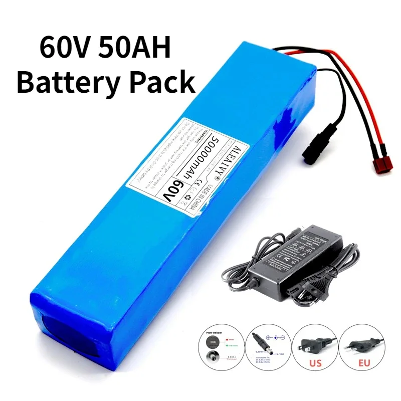 Electric Bike Scooter 18650 Lithium Ion Battery Pack New 60V 30000mAH 30Ah 16S2P E-Bike with BMS + 67.2V Charger
Electric Bike Scooter 18650 Lithium Ion Battery Pack New 60V 30000mAH 30Ah 16S2P E-Bike with BMS + 67.2V Charger
