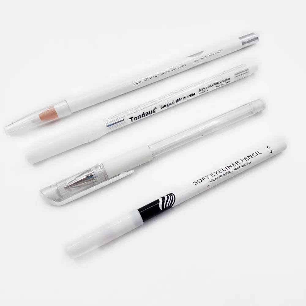 

New Eyebrow Tattoo Skin Marker Pen White Surgical Tools Soft Eyeliner Pencil Microblading Accessories Permanent Makeup Supplier