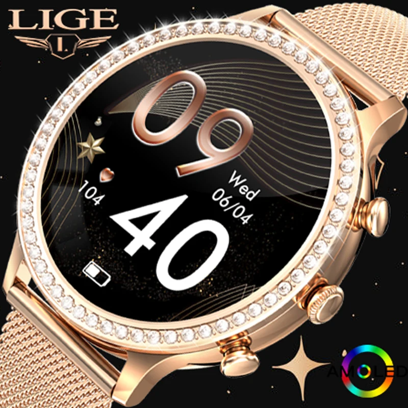 LIGE New AMOLEO Smart Watch Women Bluetooth Call Blood Pressure Custom Dial Sports Bracelet Waterproof Men Smartwatch Ladies+Box
LIGE New AMOLEO Smart Watch Women Bluetooth Call Blood Pressure Custom Dial Sports Bracelet Waterproof Men Smartwatch Ladies+Box