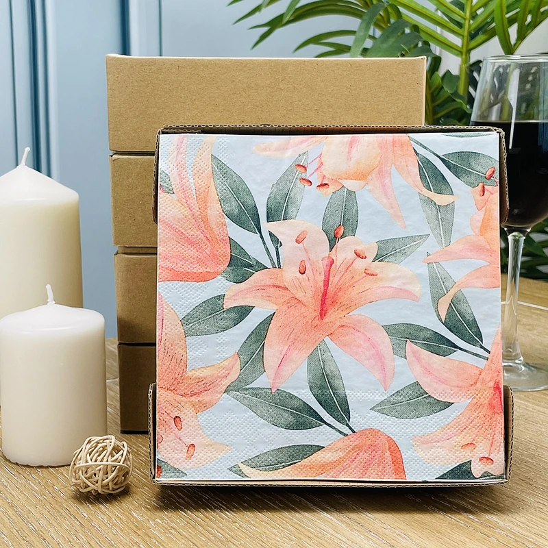 50 шт./упак. 2-слойная качественная Экологически чистая мягкая квадратная Коктейльная салфетка с принтом лилии Цветные Одноразовые Декоративные салфетки для вечерние
50 шт./упак. 2-слойная качественная Экологически чистая мягкая квадратная Коктейльная салфетка с принтом лилии Цветные Одноразовые Декоративные салфетки для вечерние