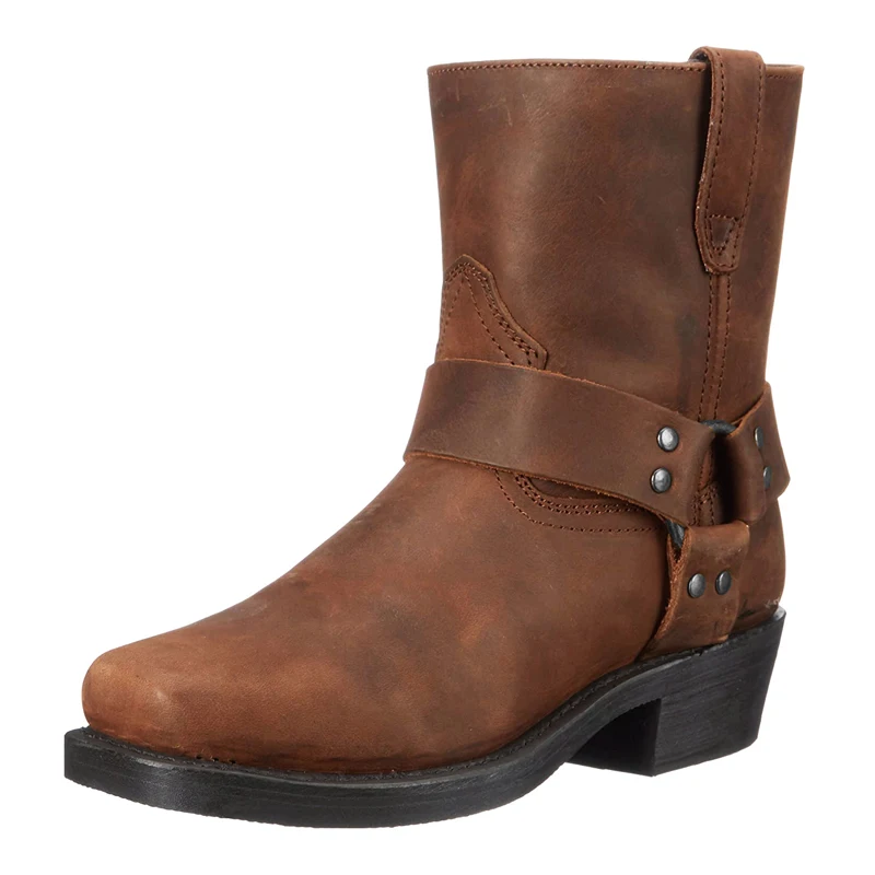 

Мужские ковбойские ботинки в западном стиле, светло-коричневые легкие ковбойские ботинки, обувь для улицы, большой размер 48, для осени и зимы, 2023