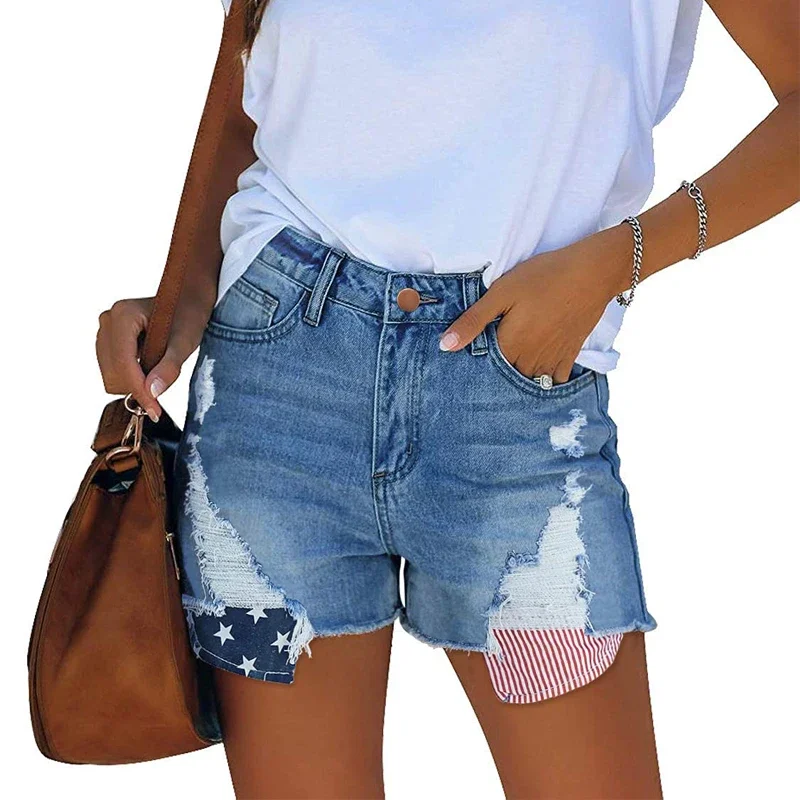 

Summer New Denim Shorts For Women, high-waisted, Slim, Ripped, Loose, Versatile, Wide-legged, A-line Hot Pants