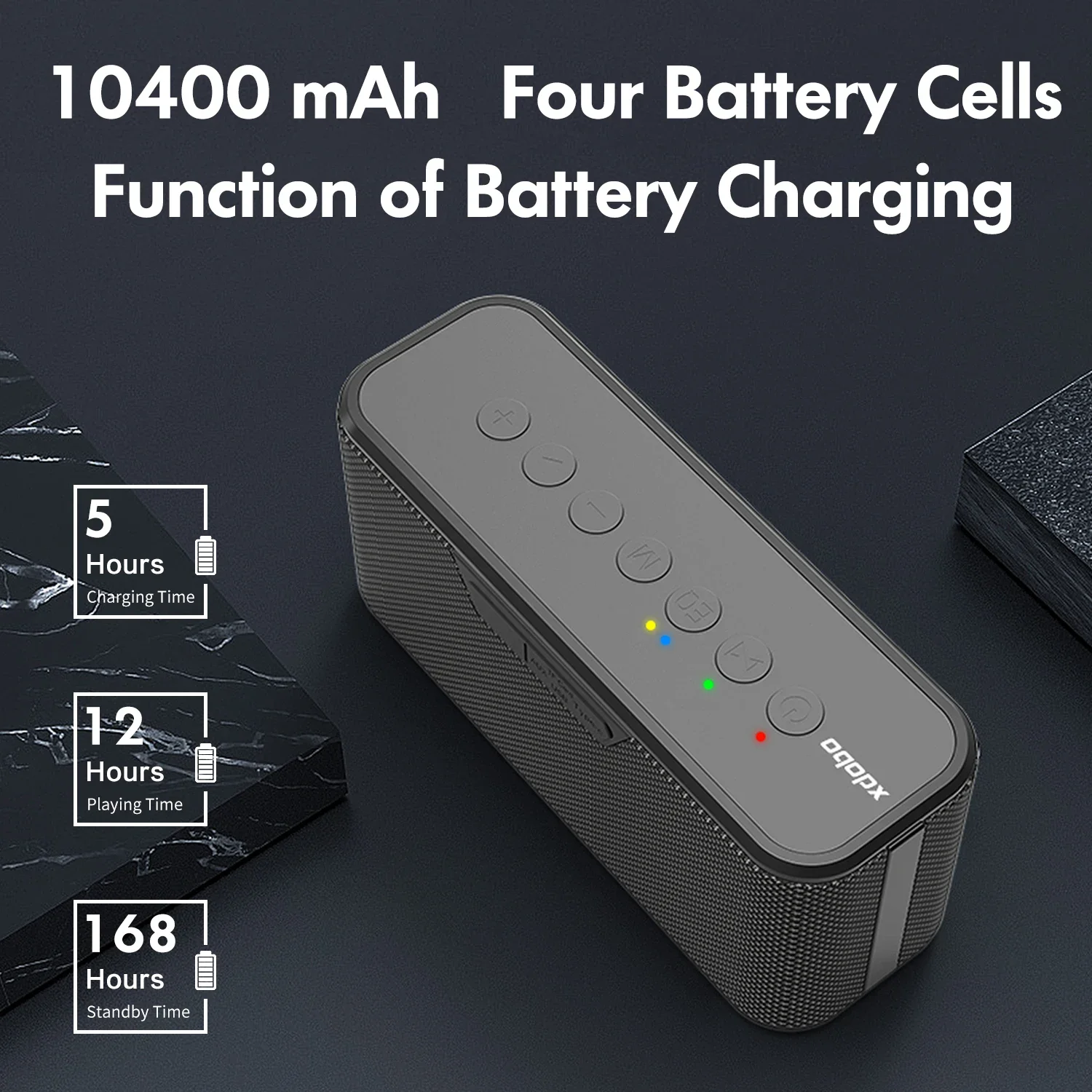 Портативная беспроводная Bluetooth-Колонка XDOBO X8 Plus, 80 Вт, TWS сабвуфер, внешний аккумулятор 10400 мАч, поддержка USB/TF/AUX
Портативная беспроводная Bluetooth-Колонка XDOBO X8 Plus, 80 Вт, TWS сабвуфер, внешний аккумулятор 10400 мАч, поддержка USB/TF/AUX