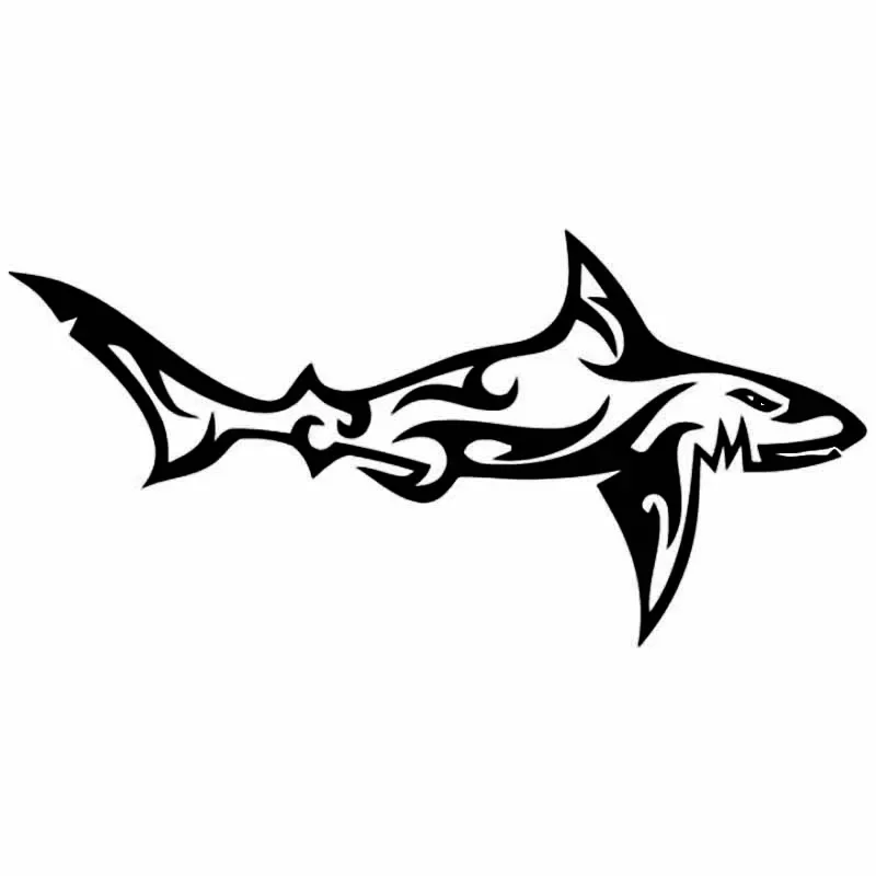 

Автомобильная наклейка, Виниловая наклейка с изображением акулы для автомобиля, грузовика, морской племени, наклейка Yeti для серфинга, 16 см * 8 см