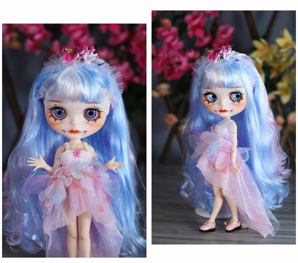 Jenny – Premium Custom Neo Blythe Doll with Multi-Color Hair, White Skin & Matte Cute Face 19 Jenny – Premium Custom Neo Blythe Doll with Multi-Color Hair, White Skin & Matte Cute Face 19