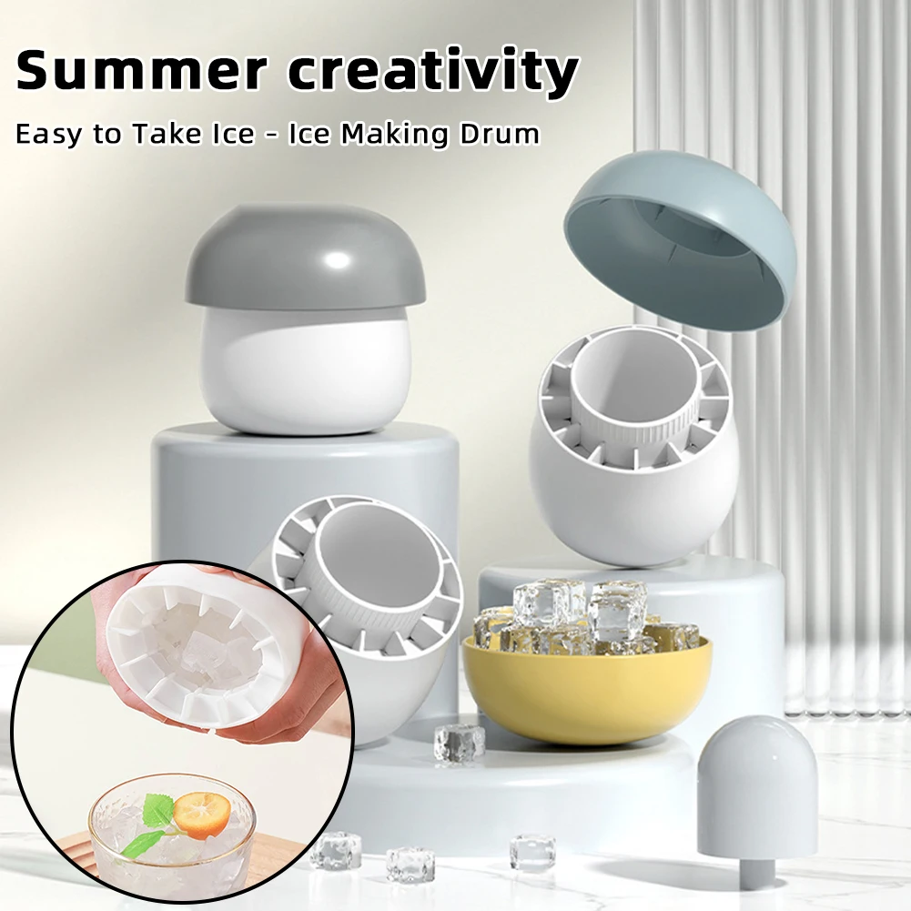 

Mushroom Ice Cubing Silicone Maker Mold Easy To De Mold With Lid Diy Leakproof Water Ice Making Tool Kitchen Gadgets