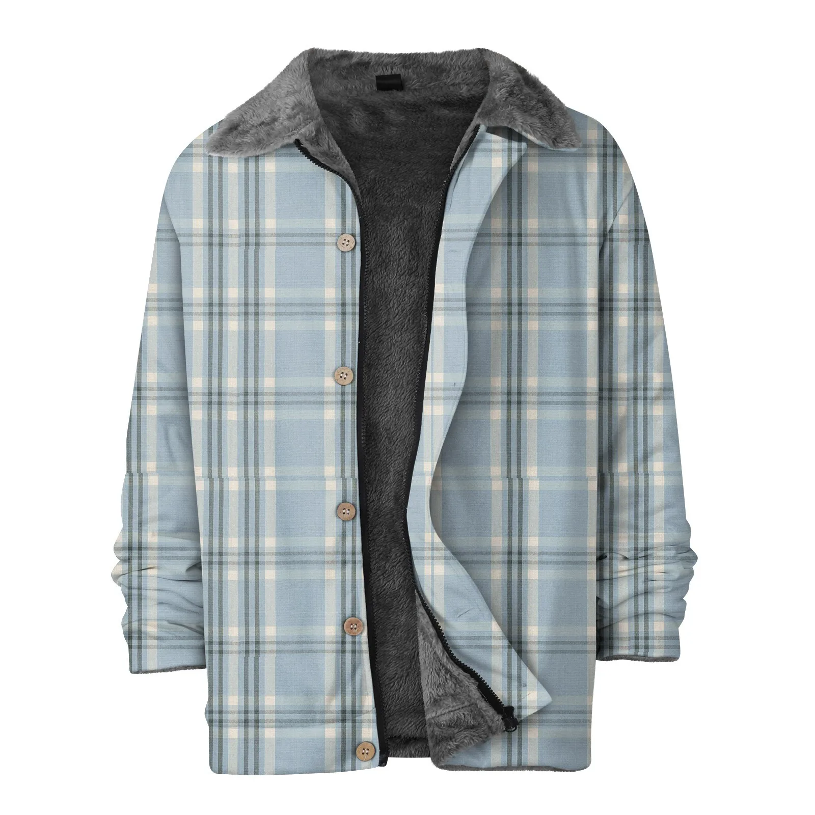 Mens jacket Fleece Lined Jacket Casual Zipper Thicken Plaid Print Coats Winter Warm Thermal Outdoor Coat jacket for men
Mens jacket Fleece Lined Jacket Casual Zipper Thicken Plaid Print Coats Winter Warm Thermal Outdoor Coat jacket for men