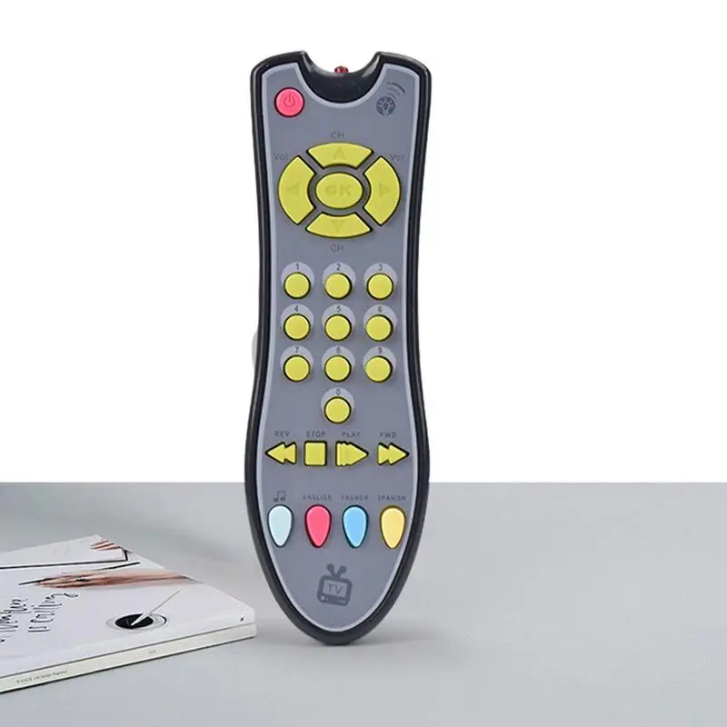 TV Remote Control Toy Baby Remote Control Toy With Light And Sounds Three Language Modes: English Spanish French Baby Education
TV Remote Control Toy Baby Remote Control Toy With Light And Sounds Three Language Modes: English Spanish French Baby Education