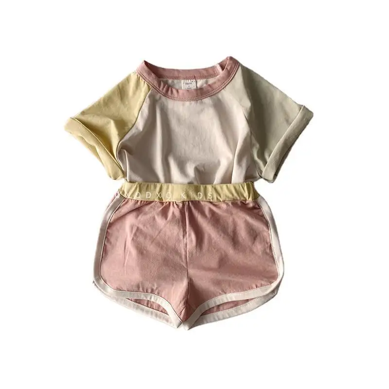 2pcs/set Baby Boys Girls Outfits Sets Summer Fashion Short Sleeve Kids T-shirts + Shorts Stitching Color Toddler Clothing
2pcs/set Baby Boys Girls Outfits Sets Summer Fashion Short Sleeve Kids T-shirts + Shorts Stitching Color Toddler Clothing