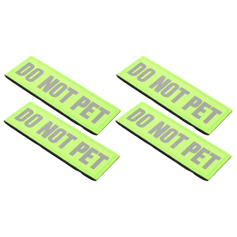 

4 Pcs Service Dog Reflective Patch Patches for No Contact Adhesive Tag Nylon Tags