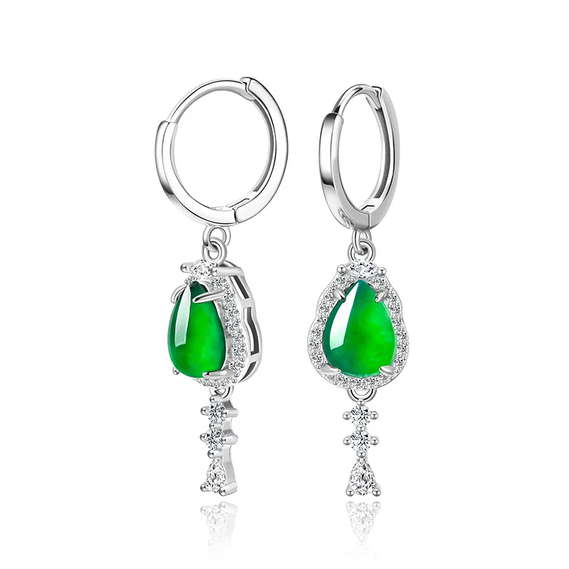 Natural A-grade Jade Sun Green Water Droplet Earrings Ice Jadeite S925 Silver Inlaid Women's High End Fashion Jewelry Drop Ship
Natural A-grade Jade Sun Green Water Droplet Earrings Ice Jadeite S925 Silver Inlaid Women's High End Fashion Jewelry Drop Ship