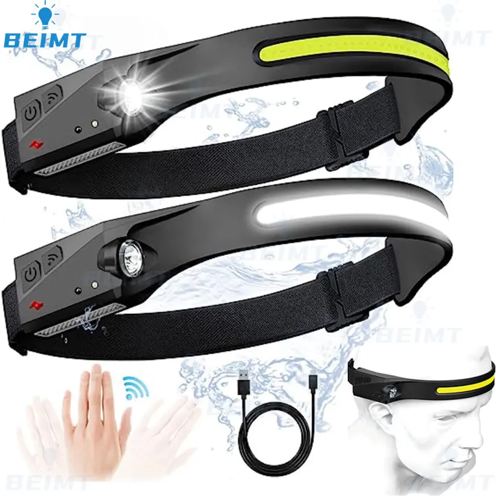LED Induction Headlamp USB Rechargable Headlight Flashlight 18650 Built-in Battery Head Torch Outdoor Camping Fishing Lantern
LED Induction Headlamp USB Rechargable Headlight Flashlight 18650 Built-in Battery Head Torch Outdoor Camping Fishing Lantern
