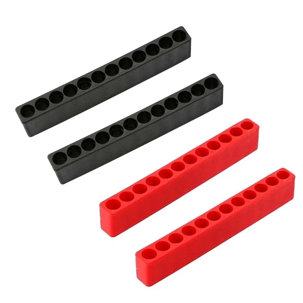 Durable Bit Holder Holder 12 Holes 4pcs Black Red Drill Bits Tool Hexagonal Shank Plastic For 1/4inch Hex Tool
Durable Bit Holder Holder 12 Holes 4pcs Black Red Drill Bits Tool Hexagonal Shank Plastic For 1/4inch Hex Tool