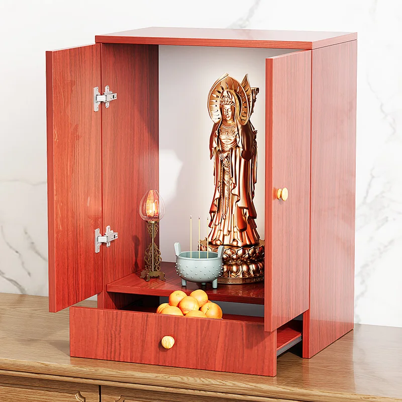 

Household Buddha Cabinet Altar God of Wealth Guanyin Bodhisattva Buddha Statue