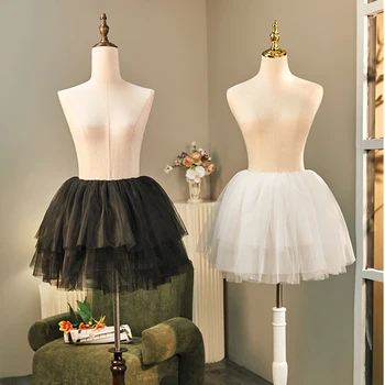 A Saia Tutu Perfeita para Elegância e Conforto 11 Woman tutu white short petticoat skirt tulle crinoline for girlfriend cancan under dress petticoat tulle skirt woman Mini skirt