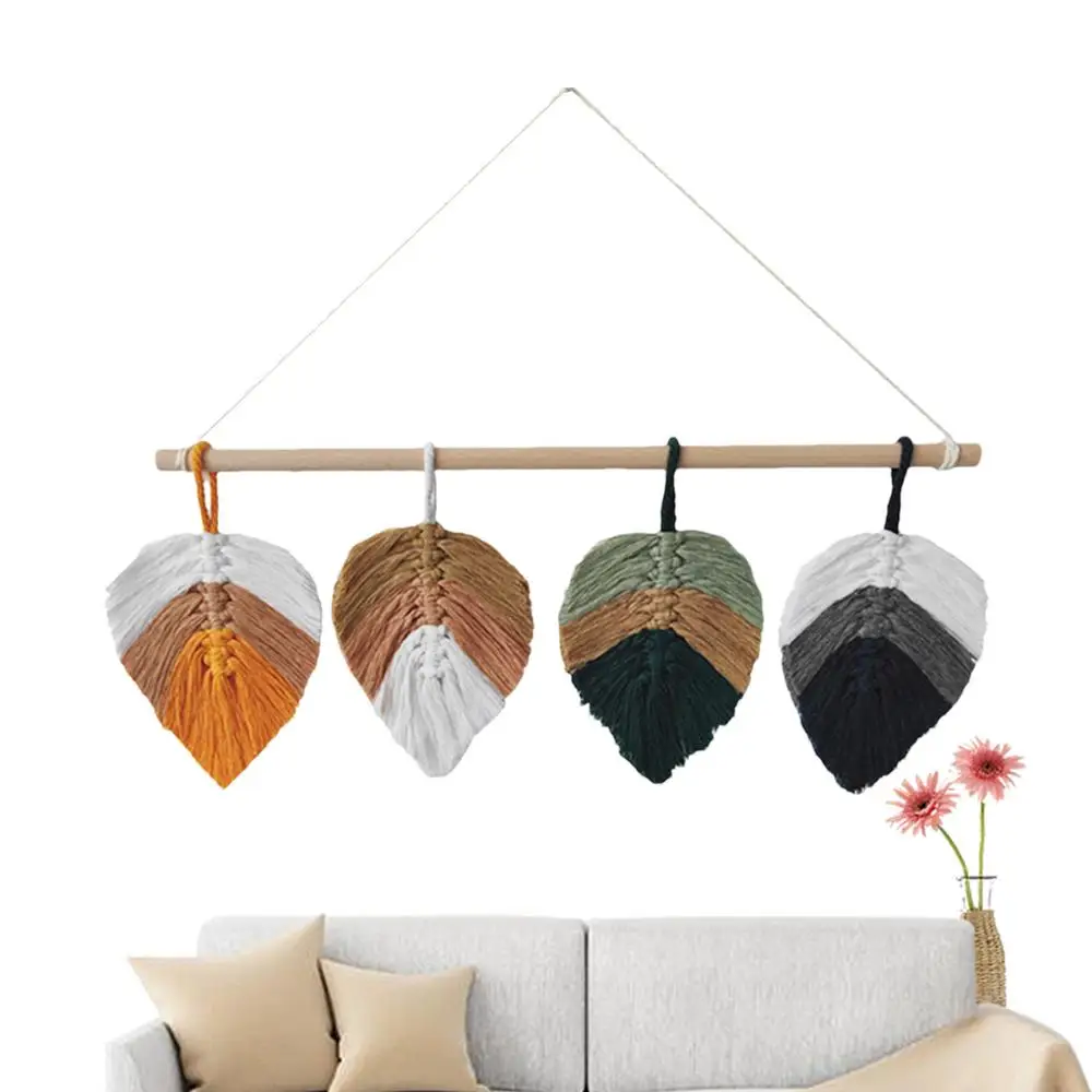 Colorful Macrame Leaves Wall Art 1 Sf4195dc5022949638fd6f46eb5a57440J