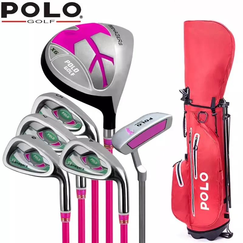 

POLO. Kids Golf Clubs Junior Golf Club Set for Children Graphite Carbon Shaft for Lightweight for Height of 150-170CM