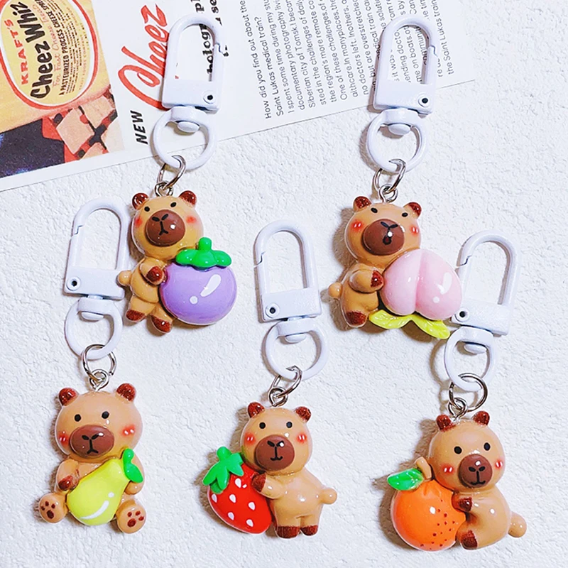Kawaii Capybara Fruits Keychain Cute Cartoon Animal Keyring School Bag Pendant Backpack Ornament Couple Gifts
Kawaii Capybara Fruits Keychain Cute Cartoon Animal Keyring School Bag Pendant Backpack Ornament Couple Gifts