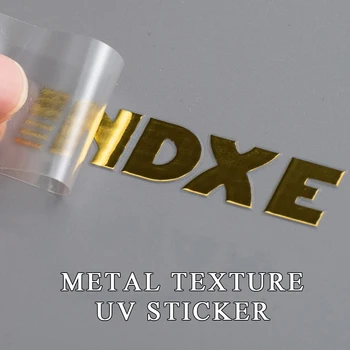 주문 금속 상표 스티커 개인화되는 빛나는 금은 이동 스티커