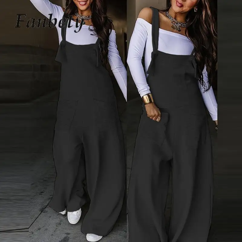 All Match Big Pockets Loose Cargo Pants One Piece Casual High Waist Overall Solid Strap Pure Cotton Long Jumpsuit Elegant Women
All Match Big Pockets Loose Cargo Pants One Piece Casual High Waist Overall Solid Strap Pure Cotton Long Jumpsuit Elegant Women
