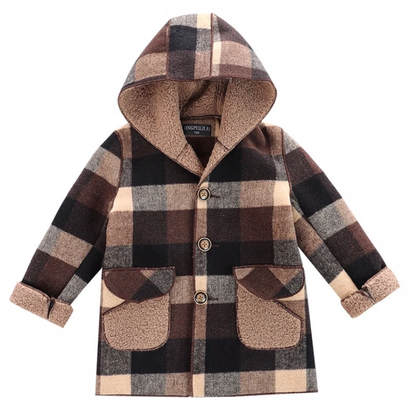 Fall Winter Fleece Jackets for Boy Trench Children's Clothing 2-10 Years Hooded Warm Plaid Outerwear Windbreaker Baby Kids Coats
Fall Winter Fleece Jackets for Boy Trench Children's Clothing 2-10 Years Hooded Warm Plaid Outerwear Windbreaker Baby Kids Coats