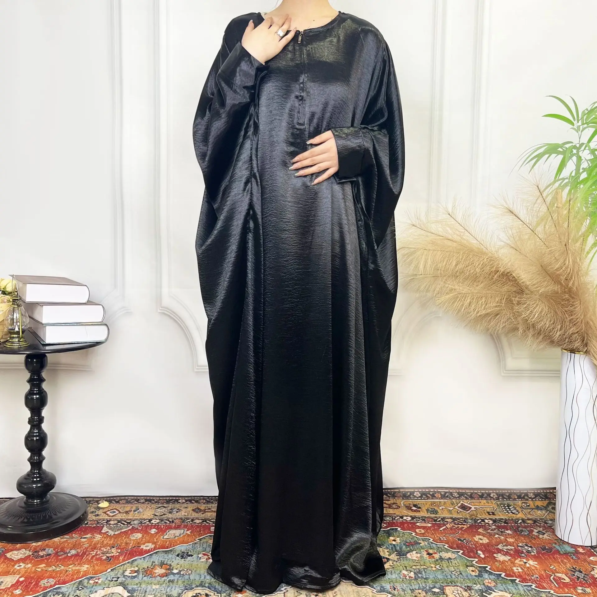 

Eid Ramadan Abaya for Women Muslim Loose Bat Sleeve Long Maxi Dress Turkey Dubai Kaftan Prayer Islamic Arab Robe Jalabiya Caftan