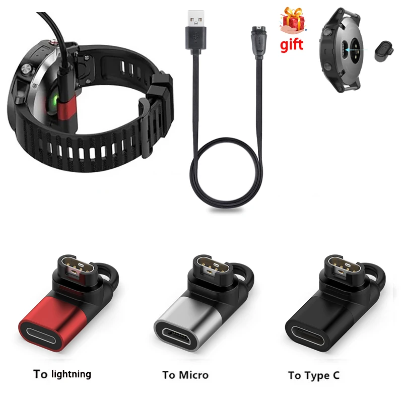 Type C/Micro USB/iOS Charging Portable Adapter Charger Converter for Garmin forerunner 265S/255 music Fenix 7X/7s Venu SQ2 music
Type C/Micro USB/iOS Charging Portable Adapter Charger Converter for Garmin forerunner 265S/255 music Fenix 7X/7s Venu SQ2 music