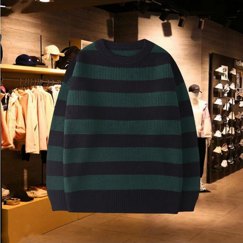 Plus Size Men Sweater Stripe Round Neck Loose Pullover Male Jumper Spring Sweater for Men Work Daily Wear
Plus Size Men Sweater Stripe Round Neck Loose Pullover Male Jumper Spring Sweater for Men Work Daily Wear