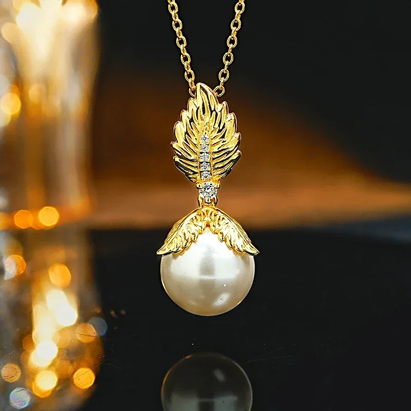 Light Luxury Fritillaria Pearl Leaf 925 Silver Pendant Set, High Carbon Diamond Atmosphere Versatile Retro
Light Luxury Fritillaria Pearl Leaf 925 Silver Pendant Set, High Carbon Diamond Atmosphere Versatile Retro