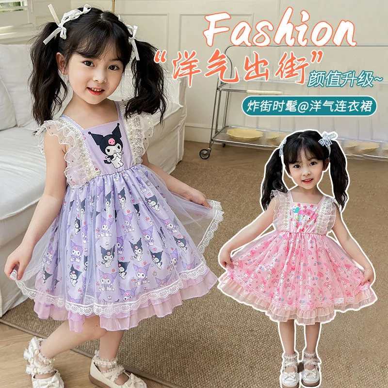 2024 Summer Sanrio Baby Girls Dress New Kids Kuromi MyMelody Lace Sleeveless Lolita Princess Dresses Children Party Costumes
2024 Summer Sanrio Baby Girls Dress New Kids Kuromi MyMelody Lace Sleeveless Lolita Princess Dresses Children Party Costumes