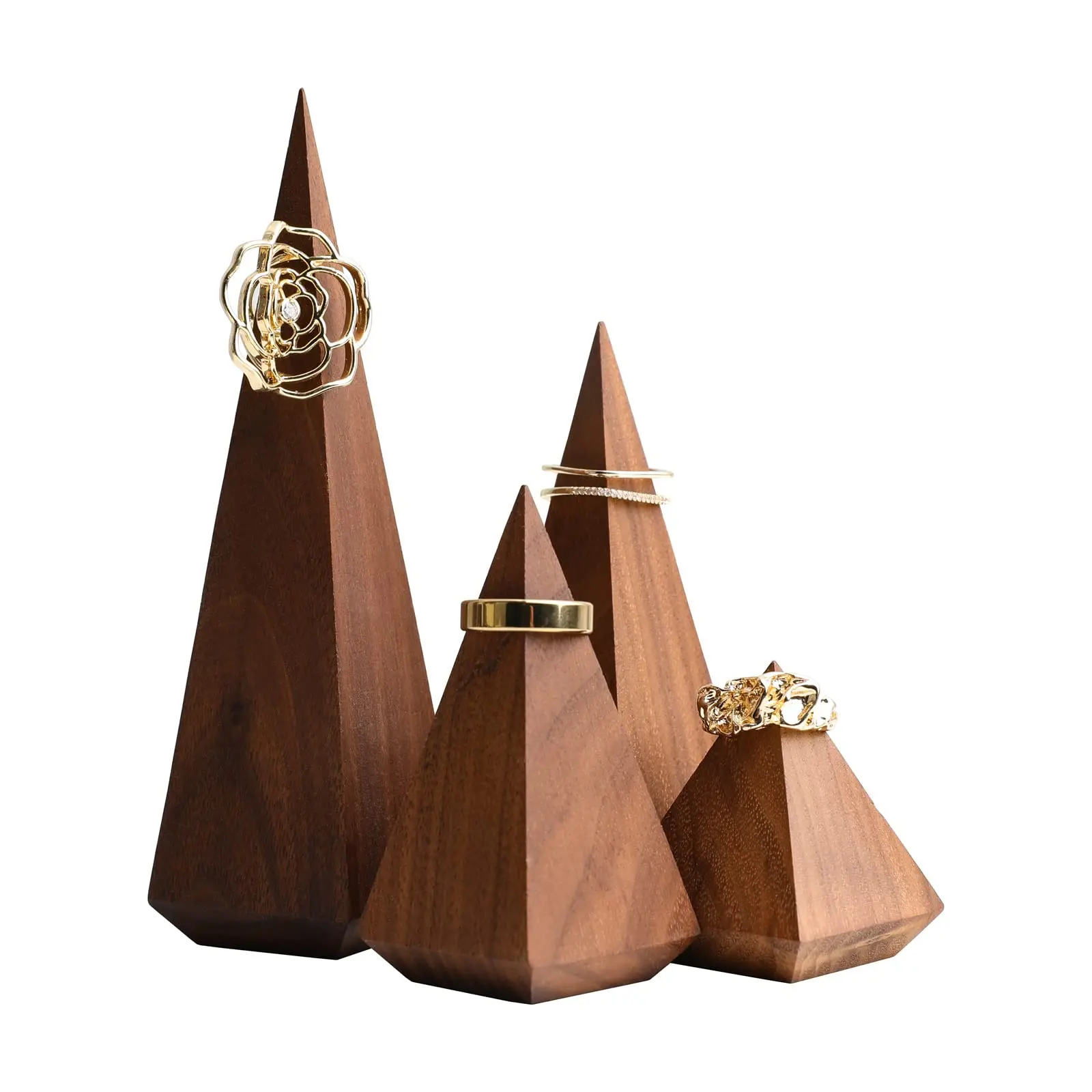 Walnut Jewelry Ring Display,Wood Ring Cone Holders,Retail Jewelry Ring Storage Organizer for Business Photo Shoot Room Decor
Walnut Jewelry Ring Display,Wood Ring Cone Holders,Retail Jewelry Ring Storage Organizer for Business Photo Shoot Room Decor