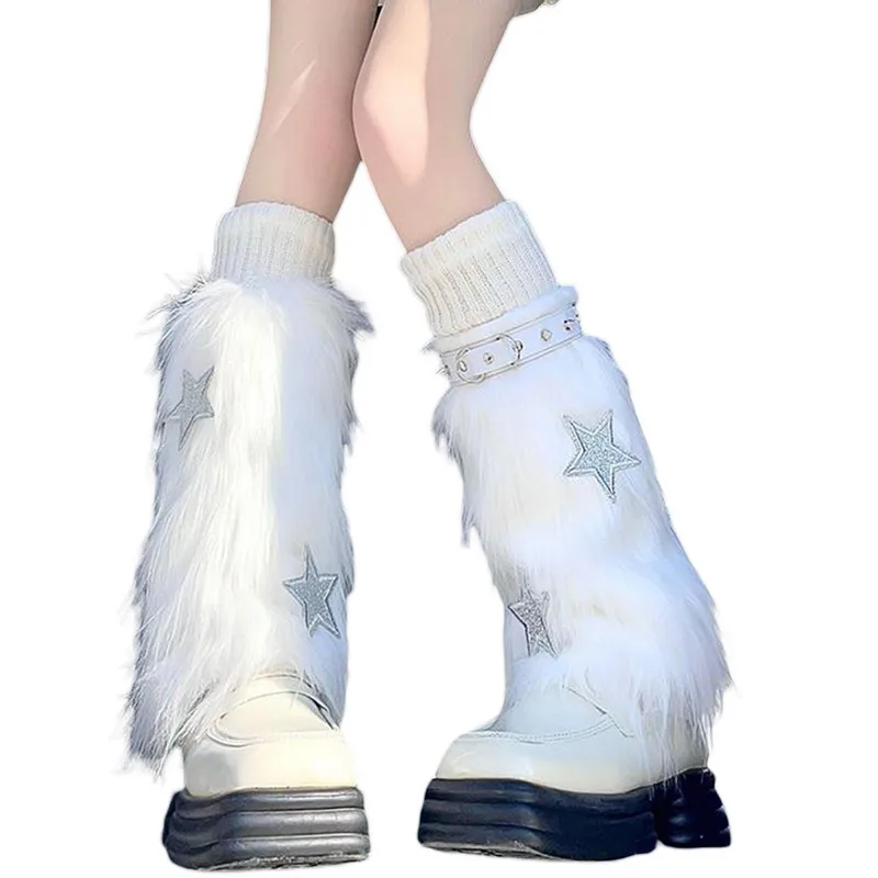 Women Leg Warmers Autumn Winter Clothes Below Knee Socks Plush Furry Star Patterned Leg Sleeves Long Socks
Women Leg Warmers Autumn Winter Clothes Below Knee Socks Plush Furry Star Patterned Leg Sleeves Long Socks