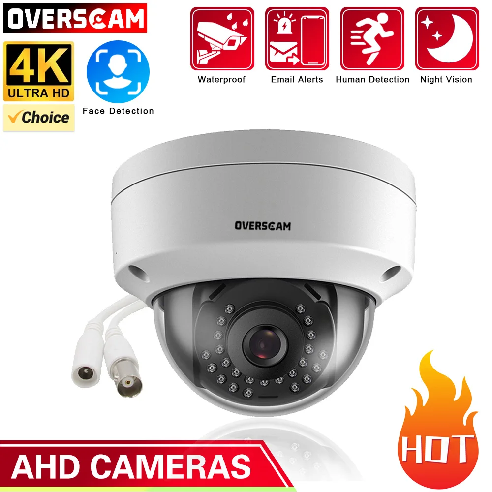 

4K AHD Camera Outdoor Waterproof Face Detection Explosion-Proof Dome Surveillance CCTV Camera For CCTV DVR Security System 5MP