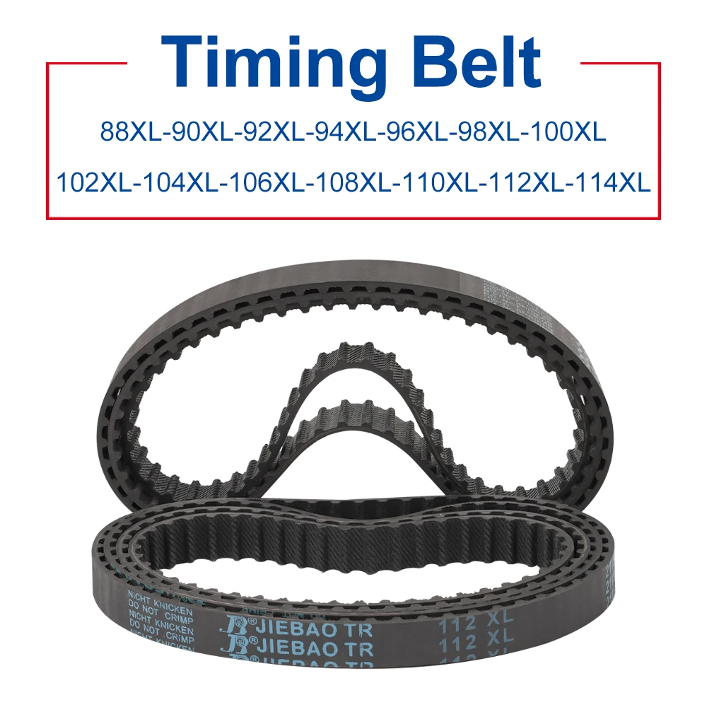 

XL Timing Belt 88/90/92/94/96/98/100/102/104/106/108/110/112/114XL Rubber Drive Belts 10/15/20/25/30mm Width Pitch 5.08 mm