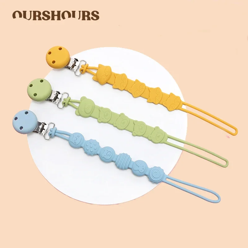 Food Grade Baby Silicone Pacifier Chain with Clip for Newborn Teether Toys Cute Pacifier Holder Clips BPA Free Baby Accessories
Food Grade Baby Silicone Pacifier Chain with Clip for Newborn Teether Toys Cute Pacifier Holder Clips BPA Free Baby Accessories