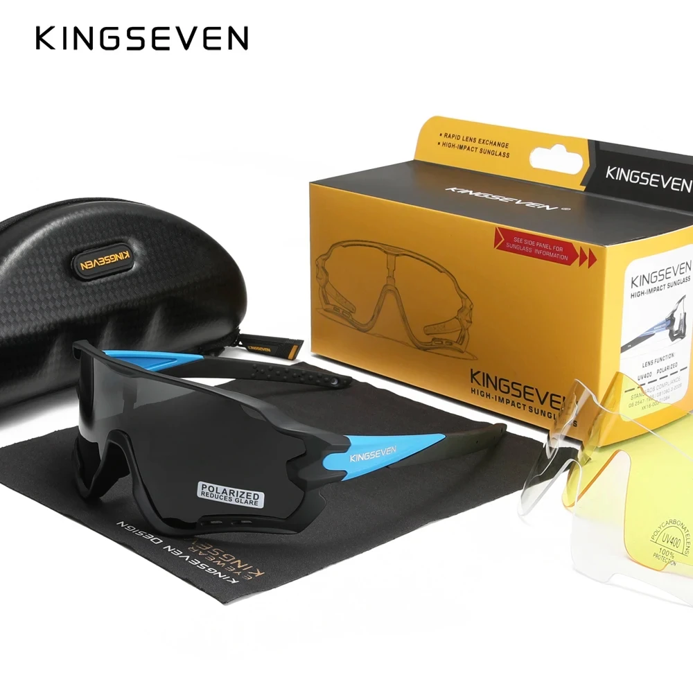 

KINGSEVEN Eye Protect Glasses Fashion Sports UV400 Polarized Lens TR90 Frame Sunglasses Riding High Quality Climbing Eyewear