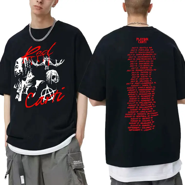 

Rapper Playboi Carti Whole Lotta Red T Shirt Asap Rock Tees Men Women Vintage Oversized Tshirt Male Hip Hop Rap Style T-Shirts