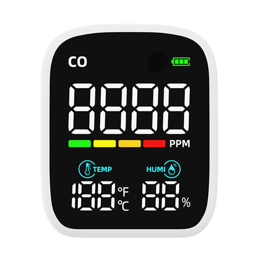 3 in 1 Gas Detector Carbon Monoxide Monitor Temperature and Humidity Sensor High Precision Electrochemical Sensor
3 in 1 Gas Detector Carbon Monoxide Monitor Temperature and Humidity Sensor High Precision Electrochemical Sensor