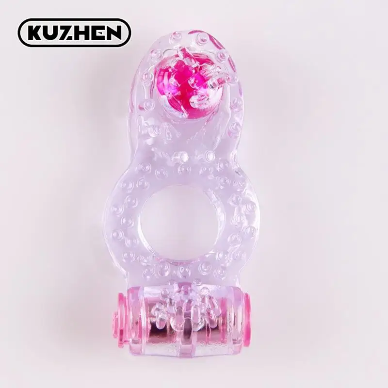 Anneau de vibration de coq, vibromasseur masculin, anneaux de pénis, jouets sexuels vibrants 1