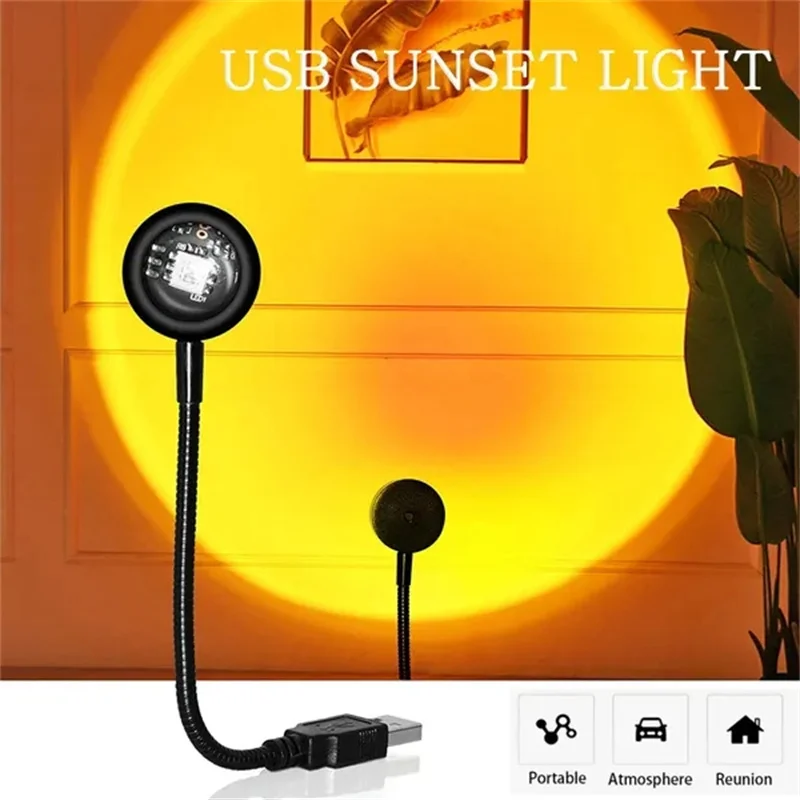 2/1PCS USB Sunset Projector Lamp Atmosphere Lamp Romantic LED Night Light for Bedroom Coffee Store Live Wall Decoration Light
2/1PCS USB Sunset Projector Lamp Atmosphere Lamp Romantic LED Night Light for Bedroom Coffee Store Live Wall Decoration Light