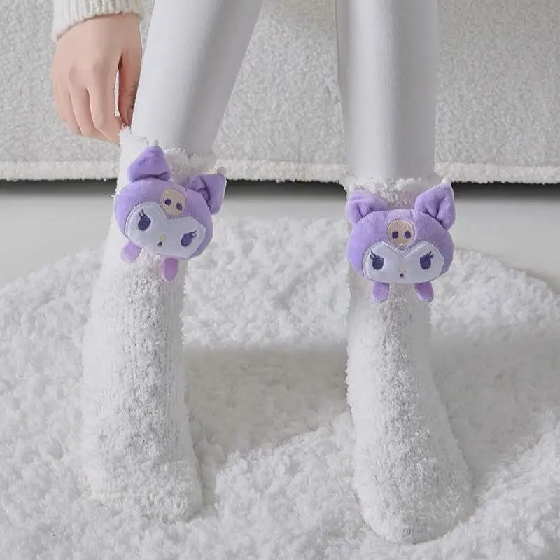 Sanrio Kawaii Anime Cinnamoroll My Melody Coral Velvet Thick Socks Cute Kuromi Cartoon Female Winter Autumn Stocking Girls Toys
Sanrio Kawaii Anime Cinnamoroll My Melody Coral Velvet Thick Socks Cute Kuromi Cartoon Female Winter Autumn Stocking Girls Toys
