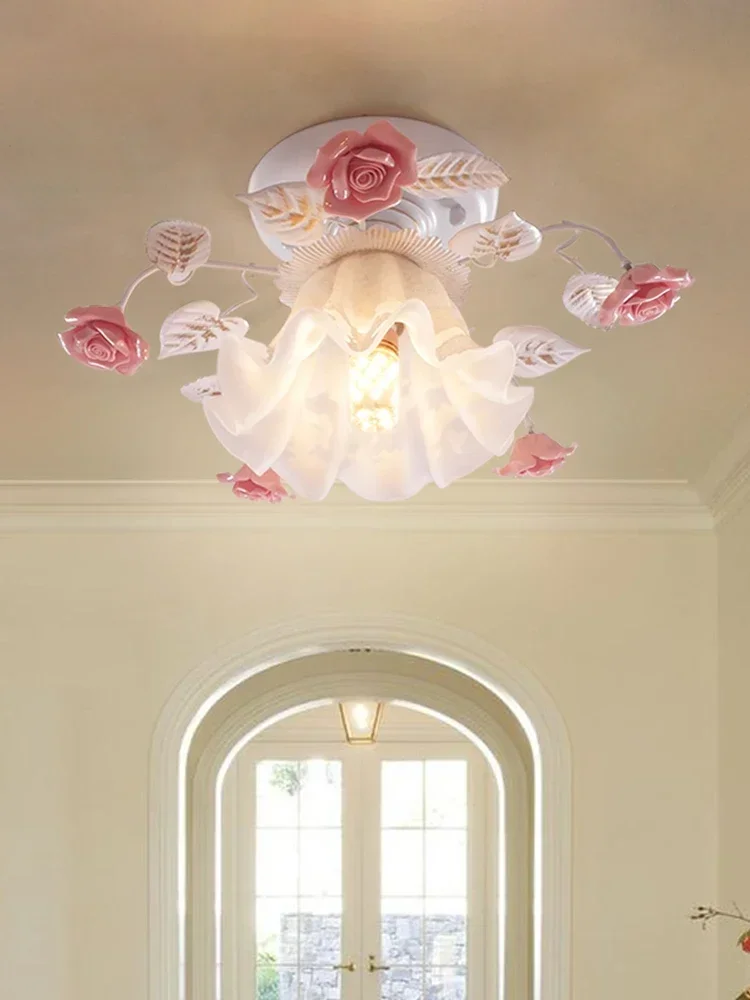 Korean Style Pastoral Lamp Ceiling Lamp Rose Iron Art Flower Lamp Hallway Corridor Balcony Light Bed & Breakfast Ceiling Lamp
Korean Style Pastoral Lamp Ceiling Lamp Rose Iron Art Flower Lamp Hallway Corridor Balcony Light Bed & Breakfast Ceiling Lamp