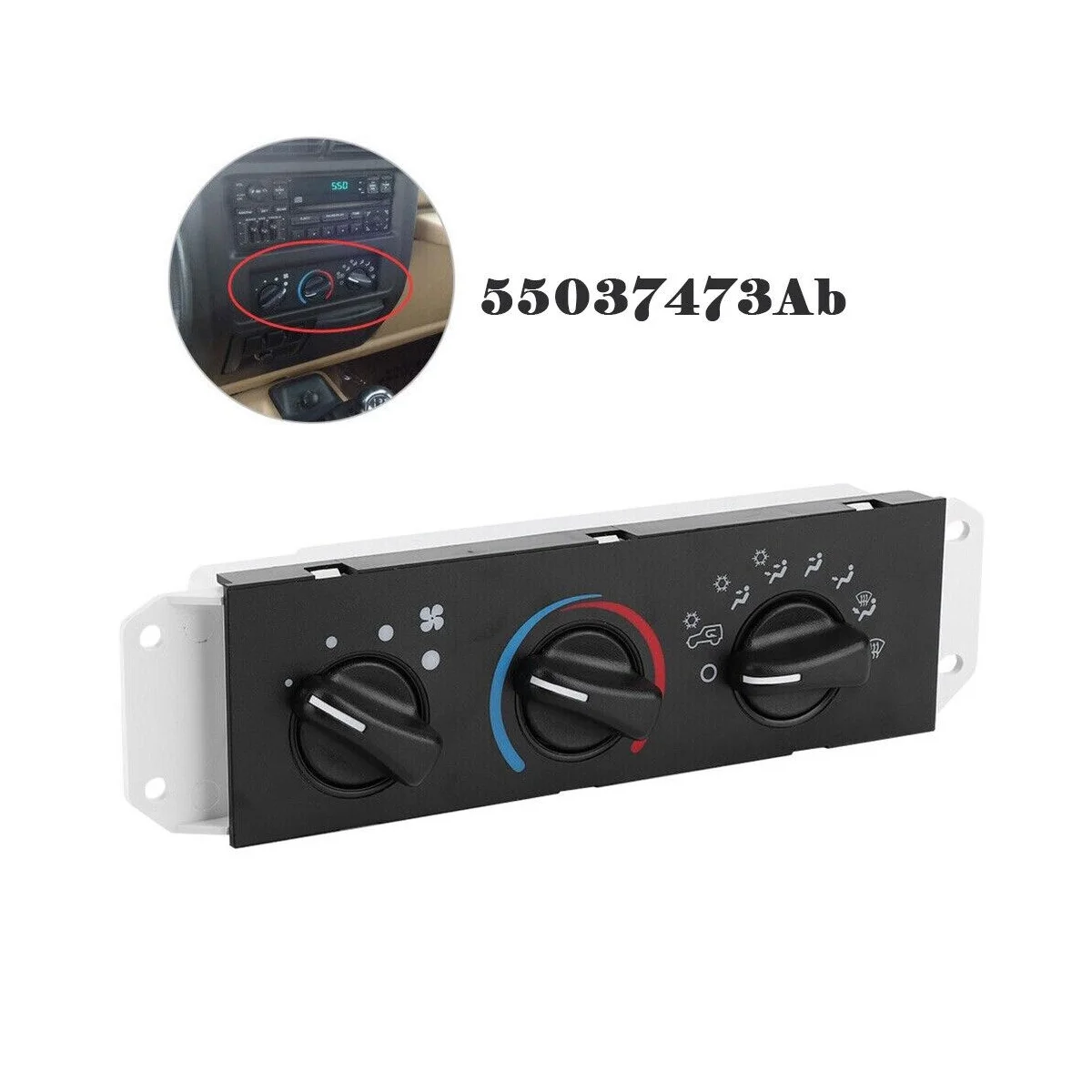 Car Heater Heat Fan Climate Control Switch with AC for Jeep Wrangler 1999-2004 55037473AB
Car Heater Heat Fan Climate Control Switch with AC for Jeep Wrangler 1999-2004 55037473AB