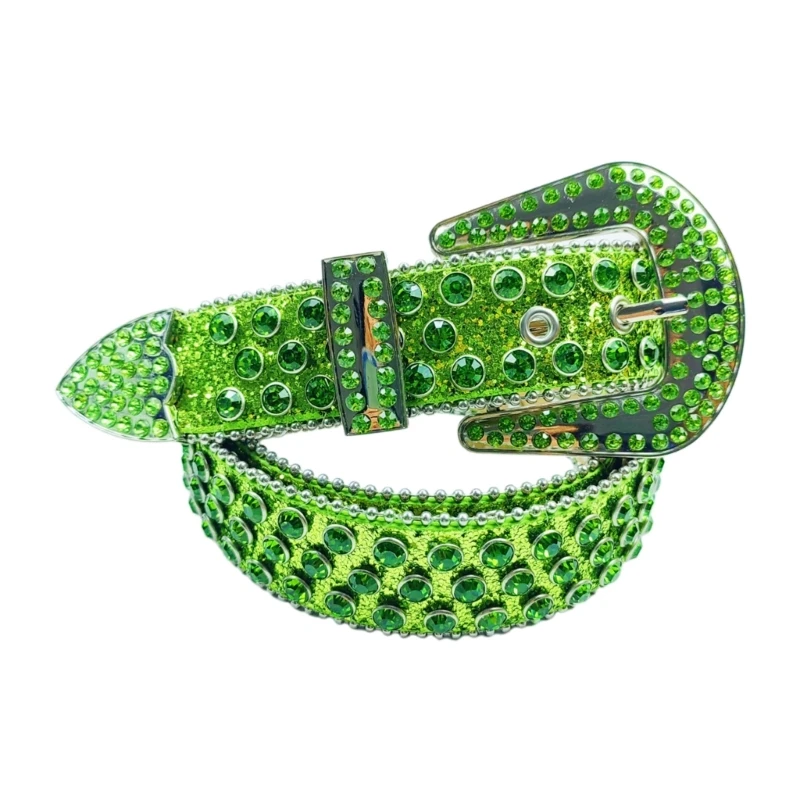 

Summer Waist Belt Shinning Rhinestone Belts for Woman Men Luxurious Full Diamond Studded Waist Strap for Jeans Dress