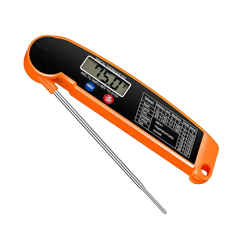 Reliable Folding Thermometer for BBQ and Oven Quick Temperature Measurement ABS and Stainless Steel Construction
Reliable Folding Thermometer for BBQ and Oven Quick Temperature Measurement ABS and Stainless Steel Construction