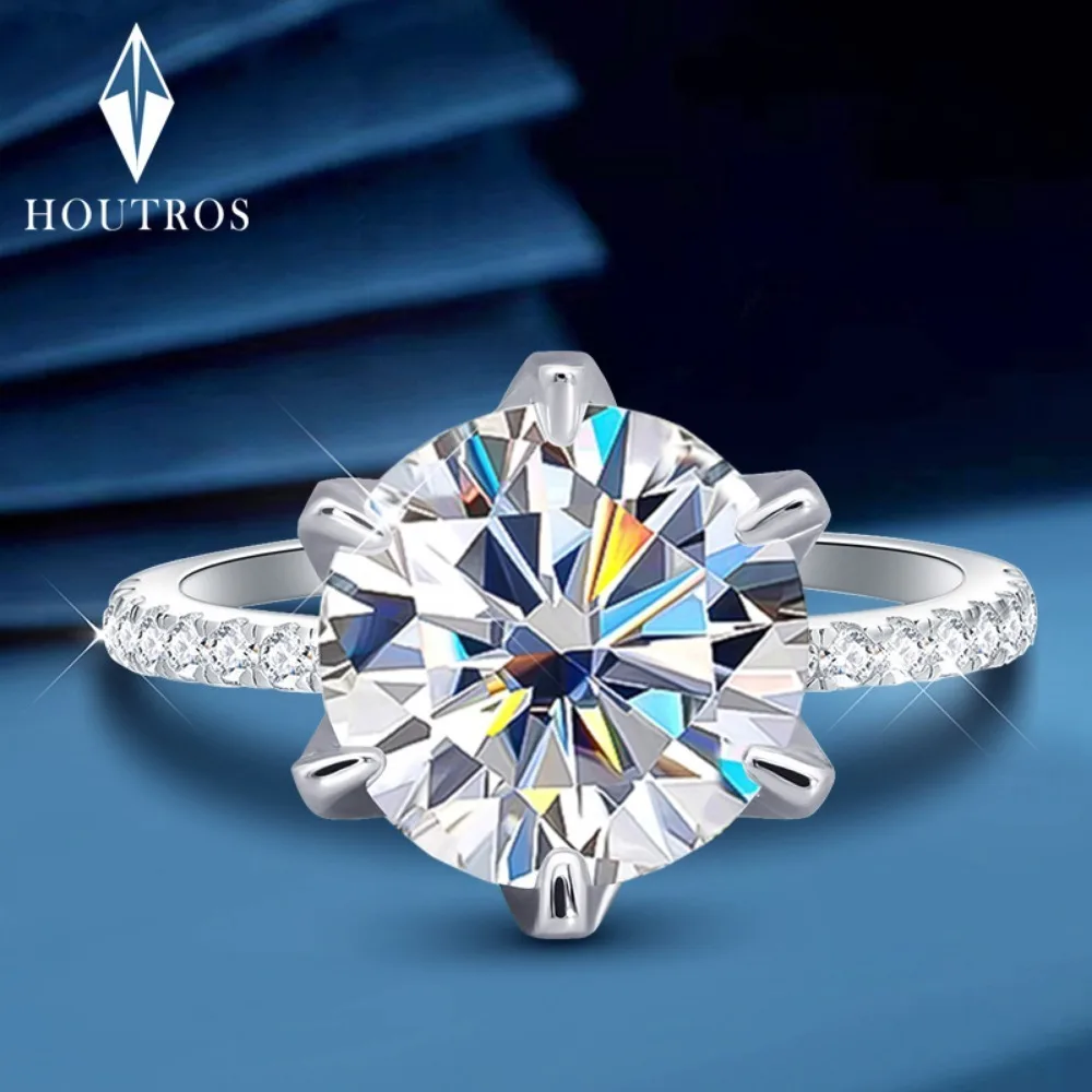 Houtros 5 Carat Six Claw Real Moissanite Ring for Women 925 Sterling Silver Sparking Wedding Lab Diamond Ring Fine Jewelry GRA
Houtros 5 Carat Six Claw Real Moissanite Ring for Women 925 Sterling Silver Sparking Wedding Lab Diamond Ring Fine Jewelry GRA