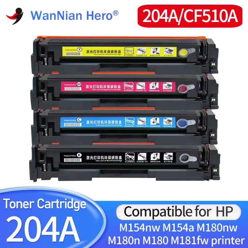 Совместимый картридж с тонером 204a CF510A CF511A CF512A CF513A для HP LaserJet Pro M154 M154a M154nw M180n M181fw M180 M181
Совместимый картридж с тонером 204a CF510A CF511A CF512A CF513A для HP LaserJet Pro M154 M154a M154nw M180n M181fw M180 M181
