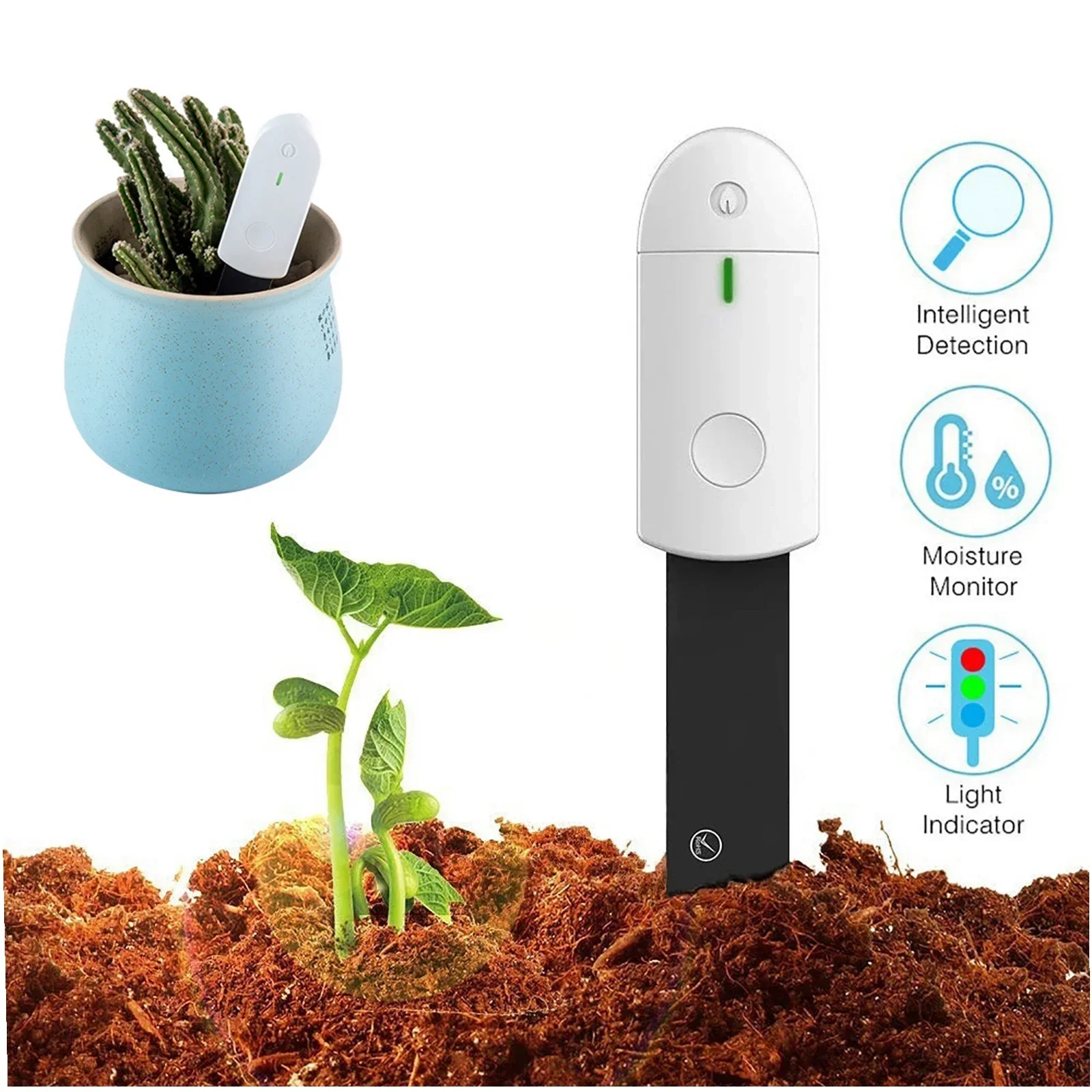 

Soil Moisture Sensor Monitor Plants Moist Testing Tool Soil Hygrometer Plant Detector Garden Planting Humidity Moisture Meter