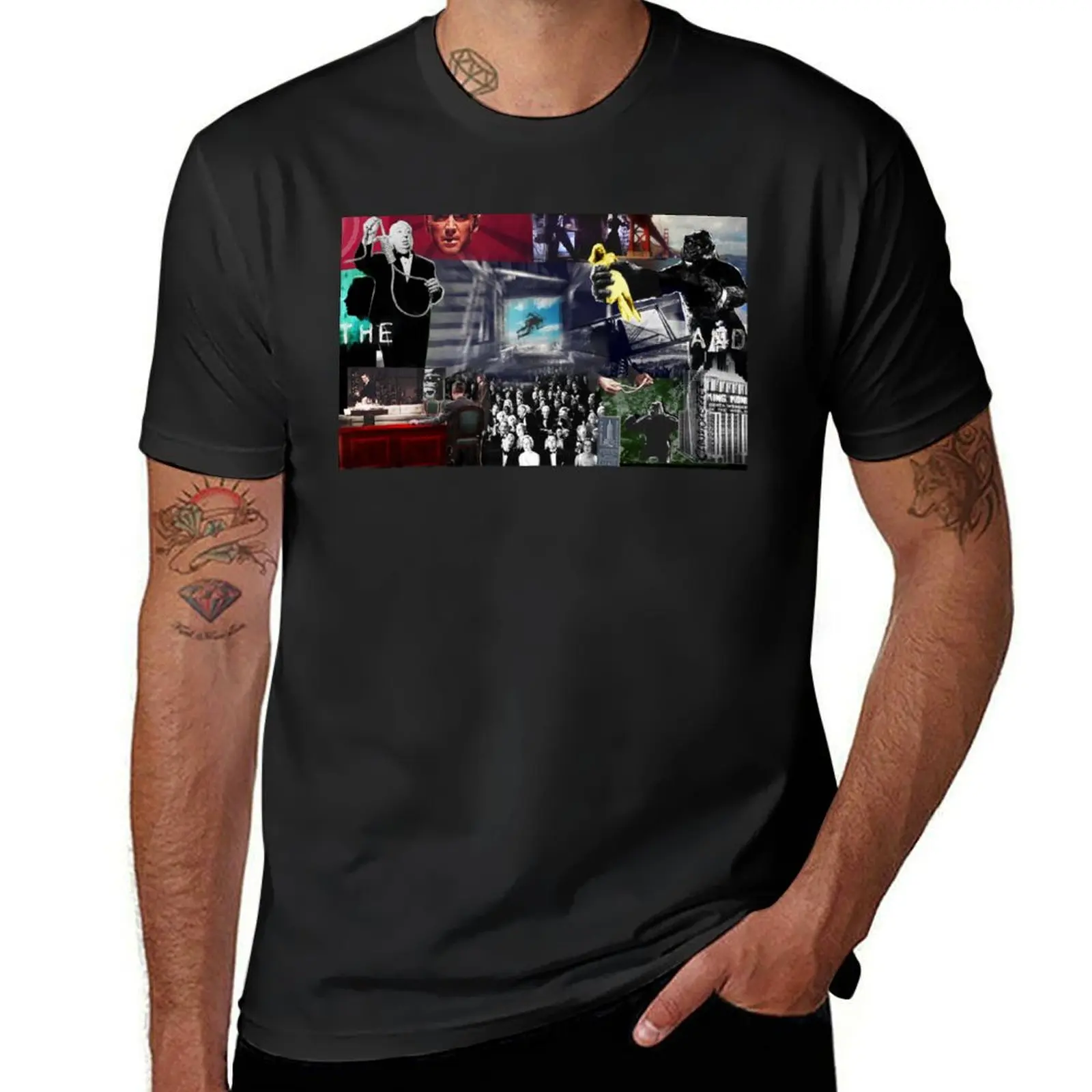 

the and' collage of seventh art T-Shirt boys whites graphics black t shirts for men
