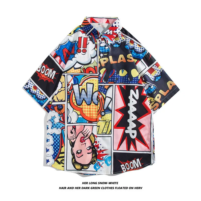 Y2K Oversized Summer New Men Streetwear Hawaiana Shirt Fashion Funny Printed Mens Casual Short Sleeve Beach Shirts Chemise Homme
Y2K Oversized Summer New Men Streetwear Hawaiana Shirt Fashion Funny Printed Mens Casual Short Sleeve Beach Shirts Chemise Homme